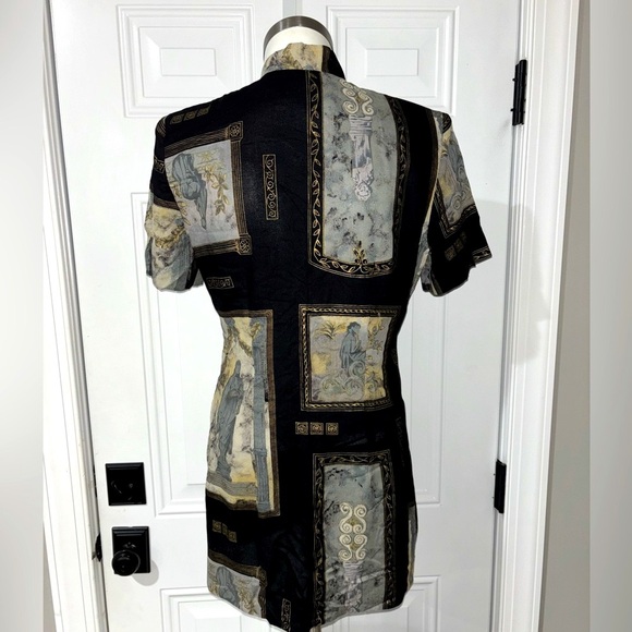 Jennifer Jeffries Women's Asian Sz 4 Short Sleeved Tunic Top Excellent Cond. - Picture 2 of 6